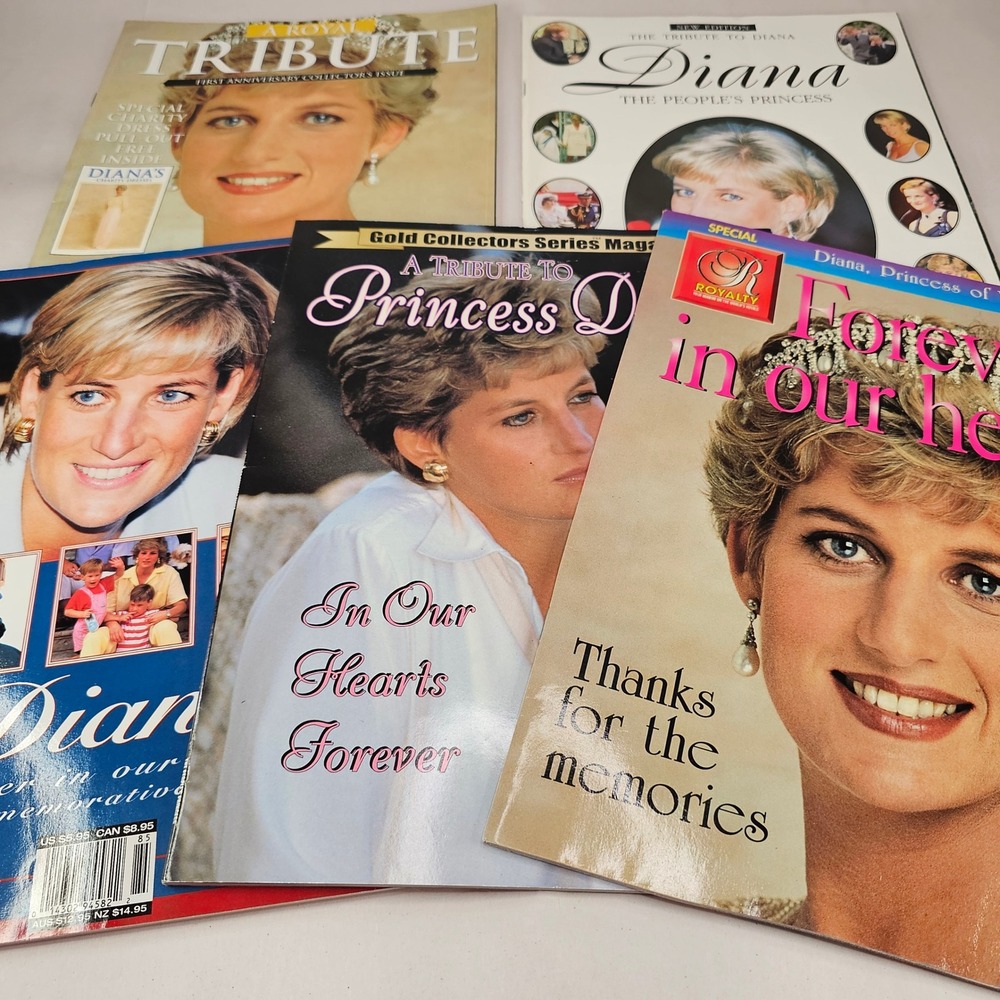 Princess Diana Magazines Lot of 5 Royal Tribute Collector's Issues‎